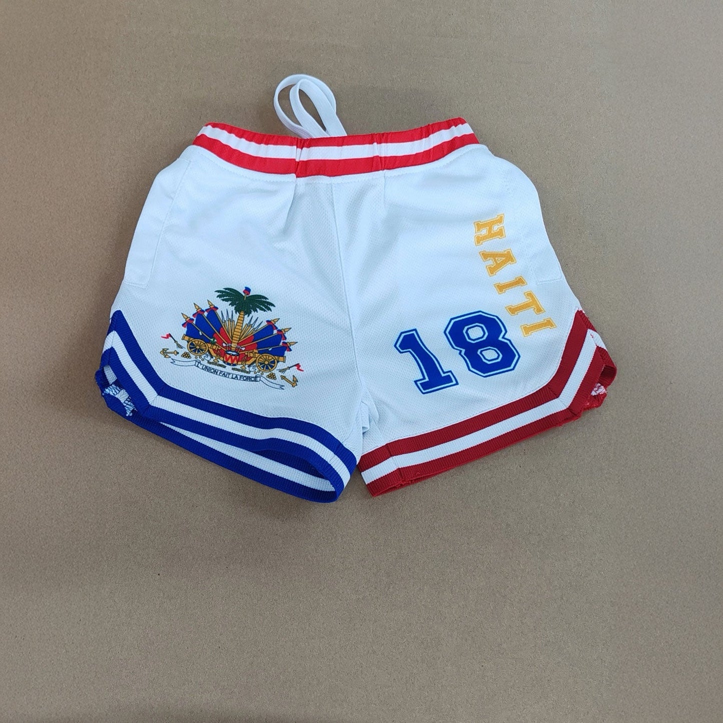 01 - A - Toddler Haiti Basketball Jersey & Shorts Set (Red/White) - Haitianbuy