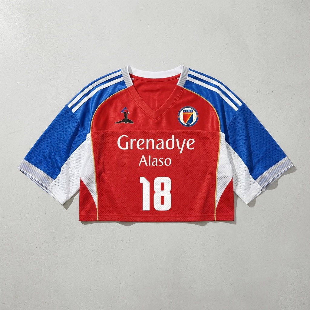 01 - Haiti Grenadye Alaso Crop Jersey – World Cup 2026 Edition - Haitianbuy