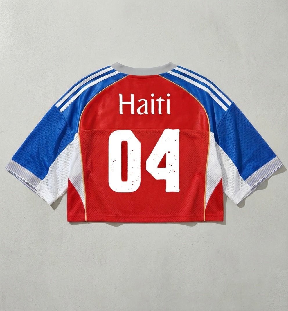 01 - Haiti Grenadye Alaso Crop Jersey – World Cup 2026 Edition - Haitianbuy