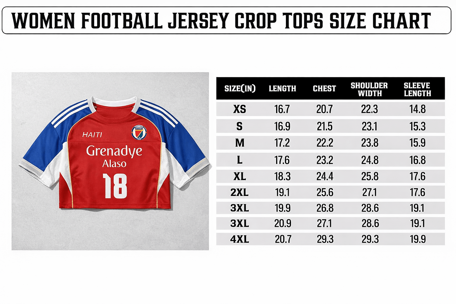01 - Haiti Grenadye Alaso Crop Jersey – World Cup 2026 Edition - Haitianbuy