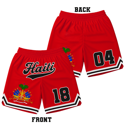 02 - HT Basketball Shorts Men (Red) - Haitianbuy