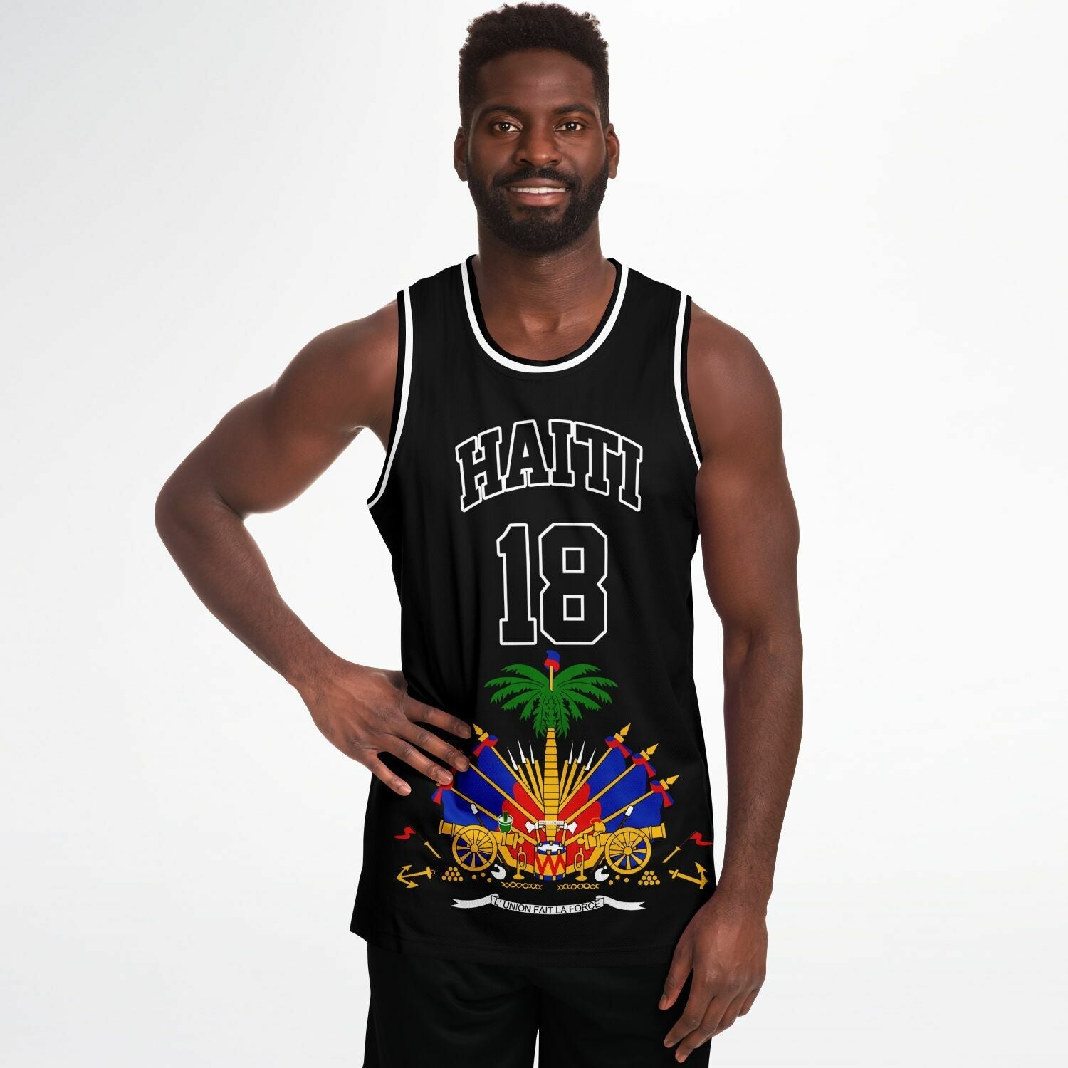 03 - HAITI BLACK Basketball jersey - Haitianbuy