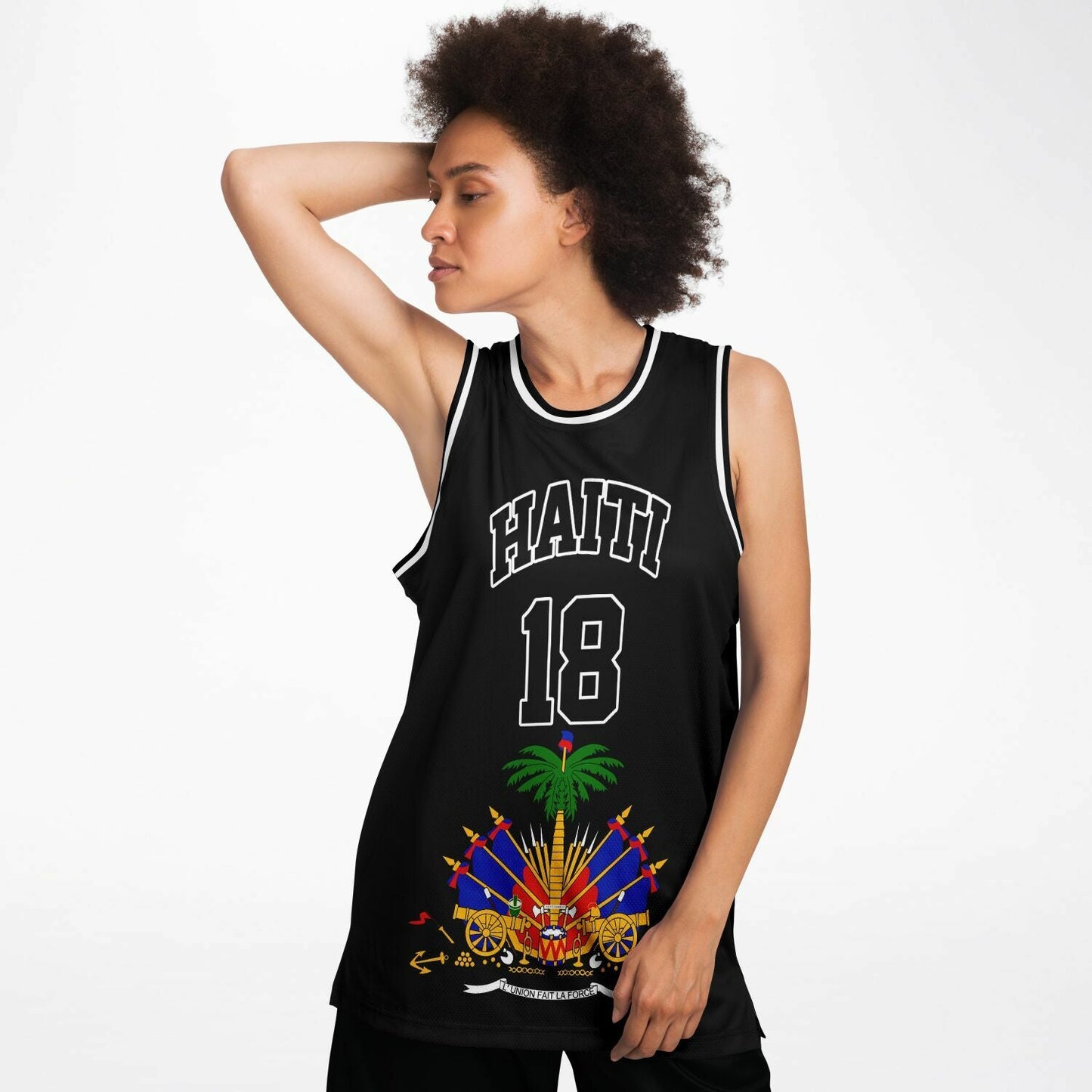 03 - HAITI BLACK Basketball jersey - Haitianbuy
