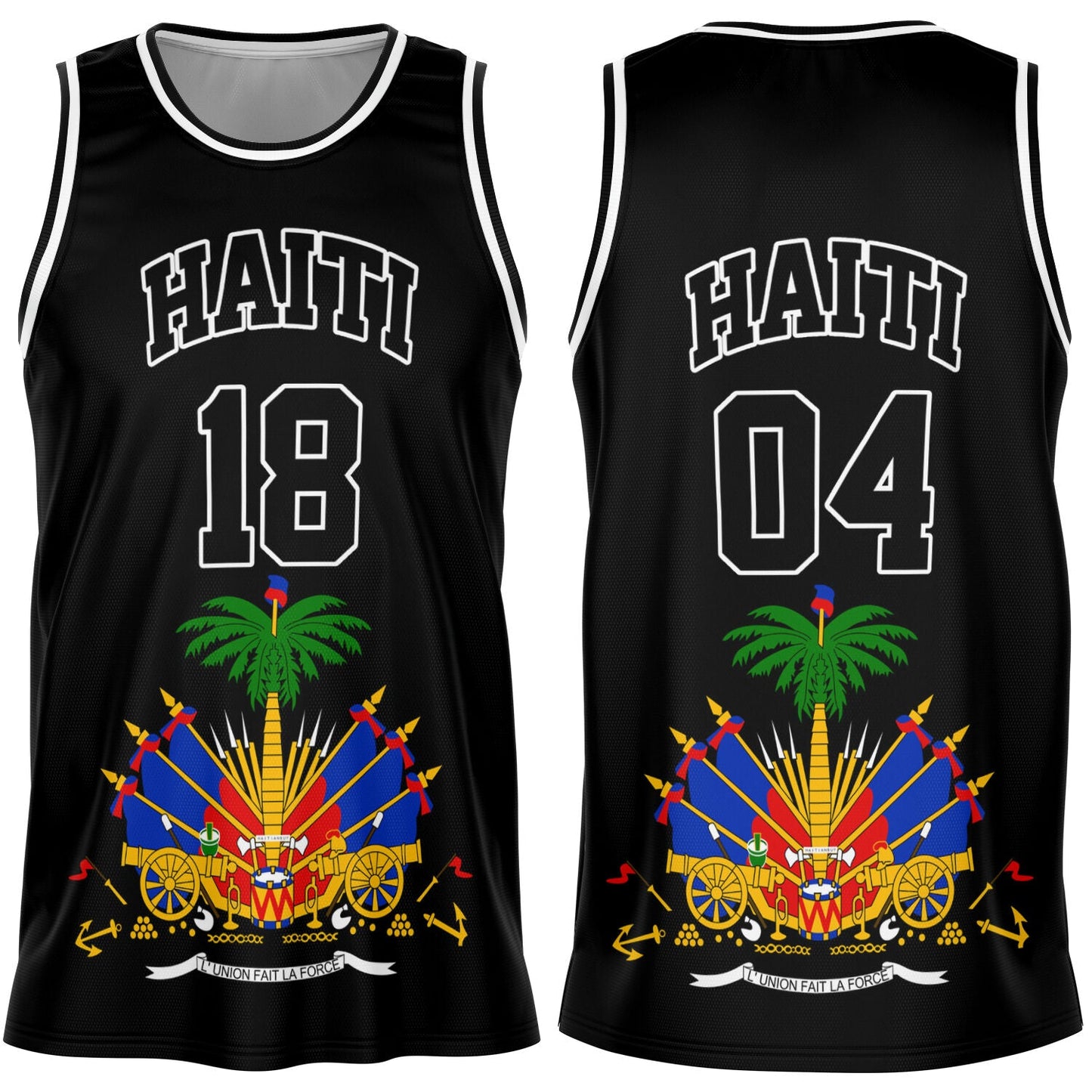 03 - HAITI BLACK Basketball jersey - Haitianbuy