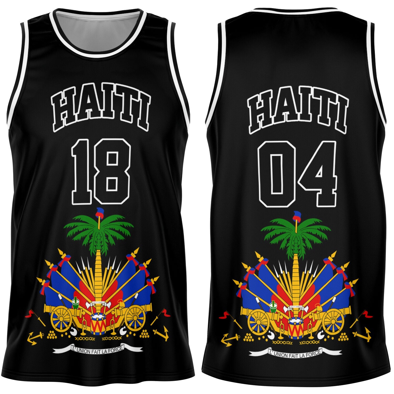 03 - HAITI BLACK Basketball jersey - Haitianbuy