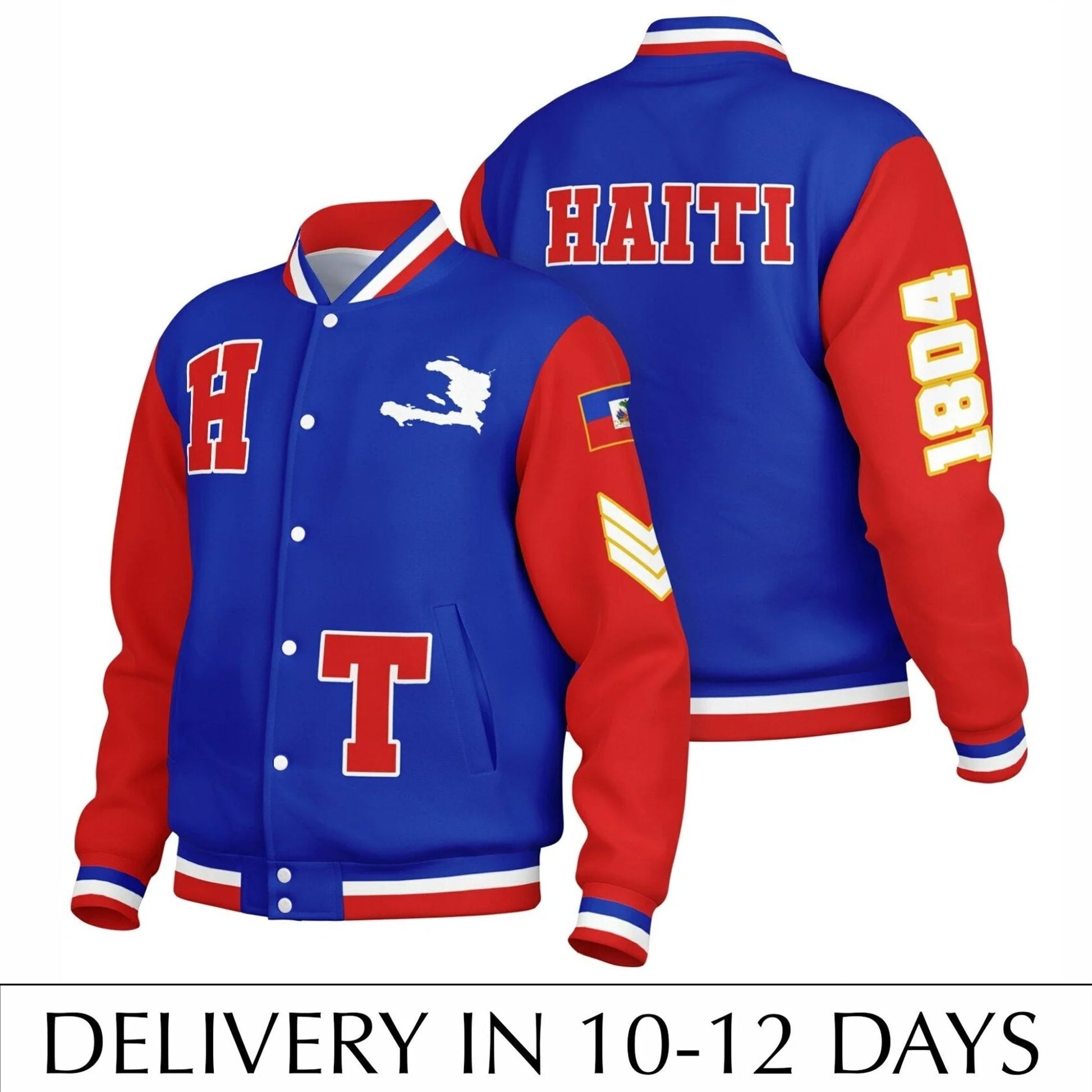 17 - Varsity Jacket - Blue & RED - Haitianbuy