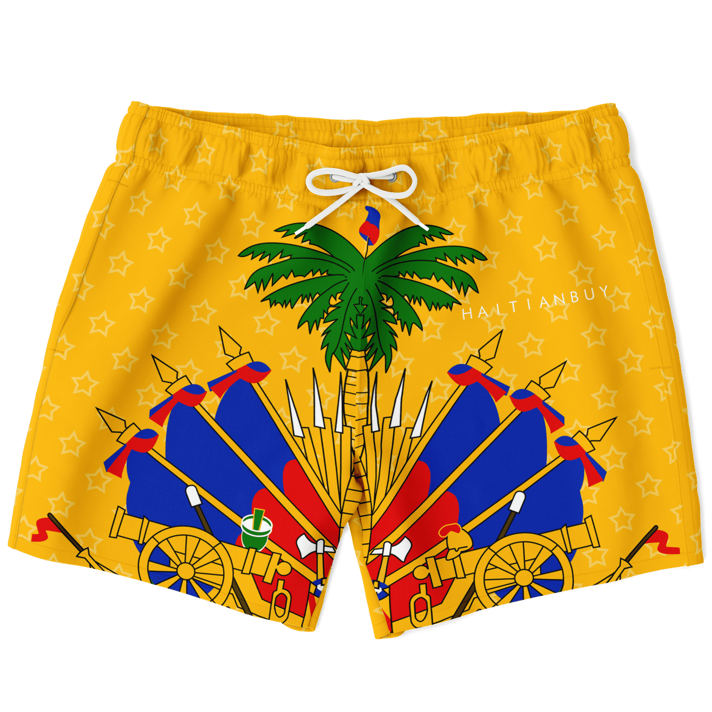 36 - Coat of Arms of Haiti - Star Swim Trunks Men - 1 - Haitianbuy