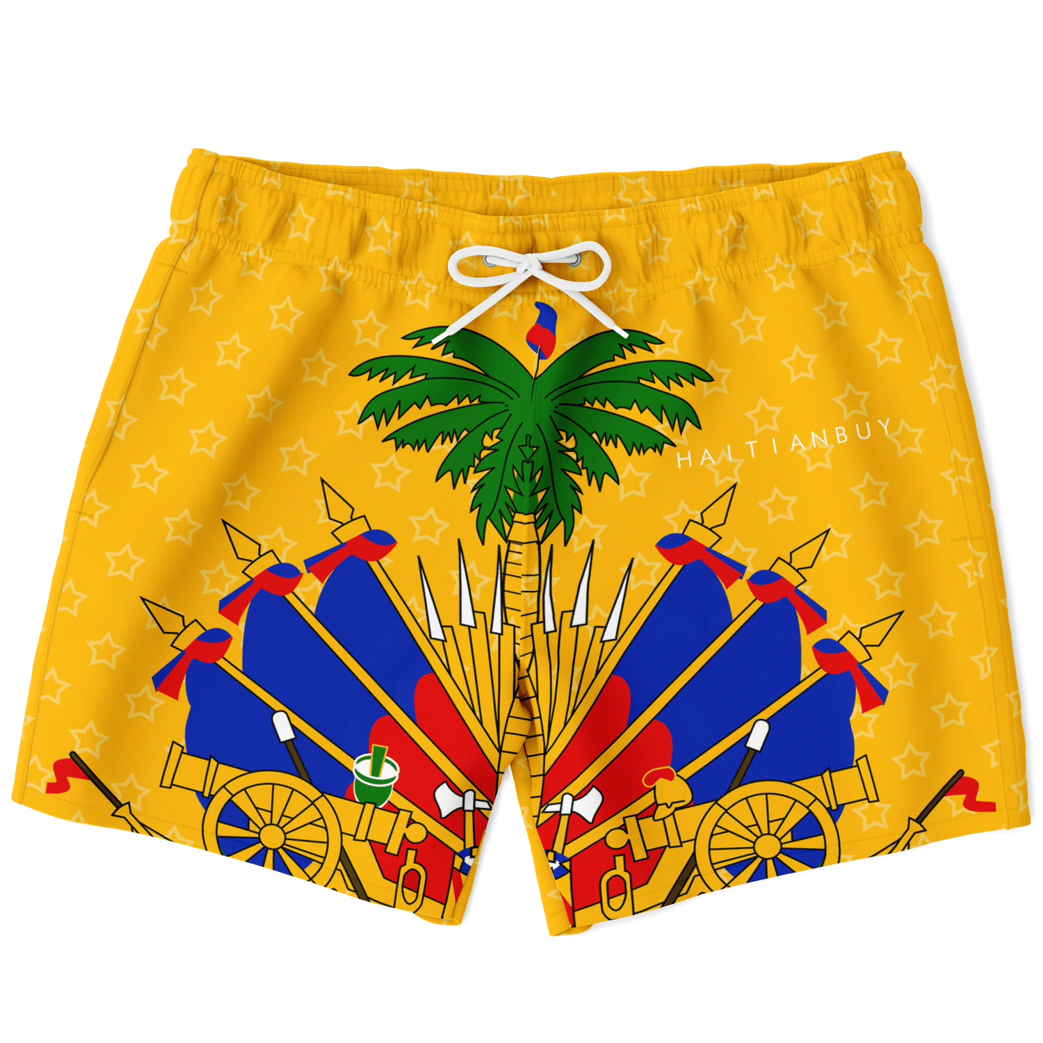 36 - Coat of Arms of Haiti - Star Swim Trunks Men - 1 - Haitianbuy