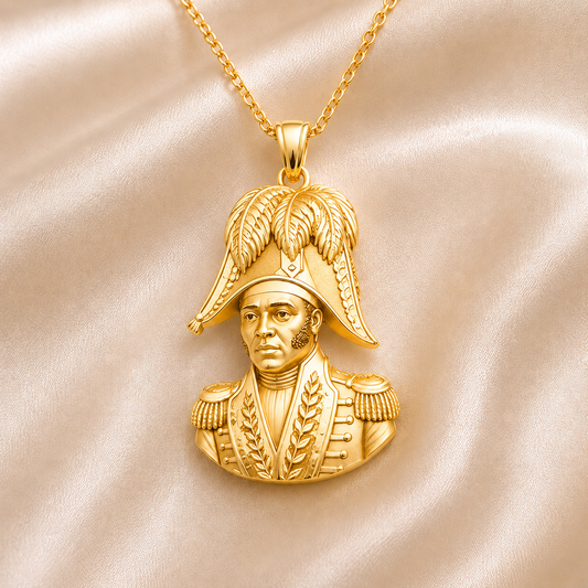 00-A Jean-Jacques Dessalines Portrait Pendant Necklace