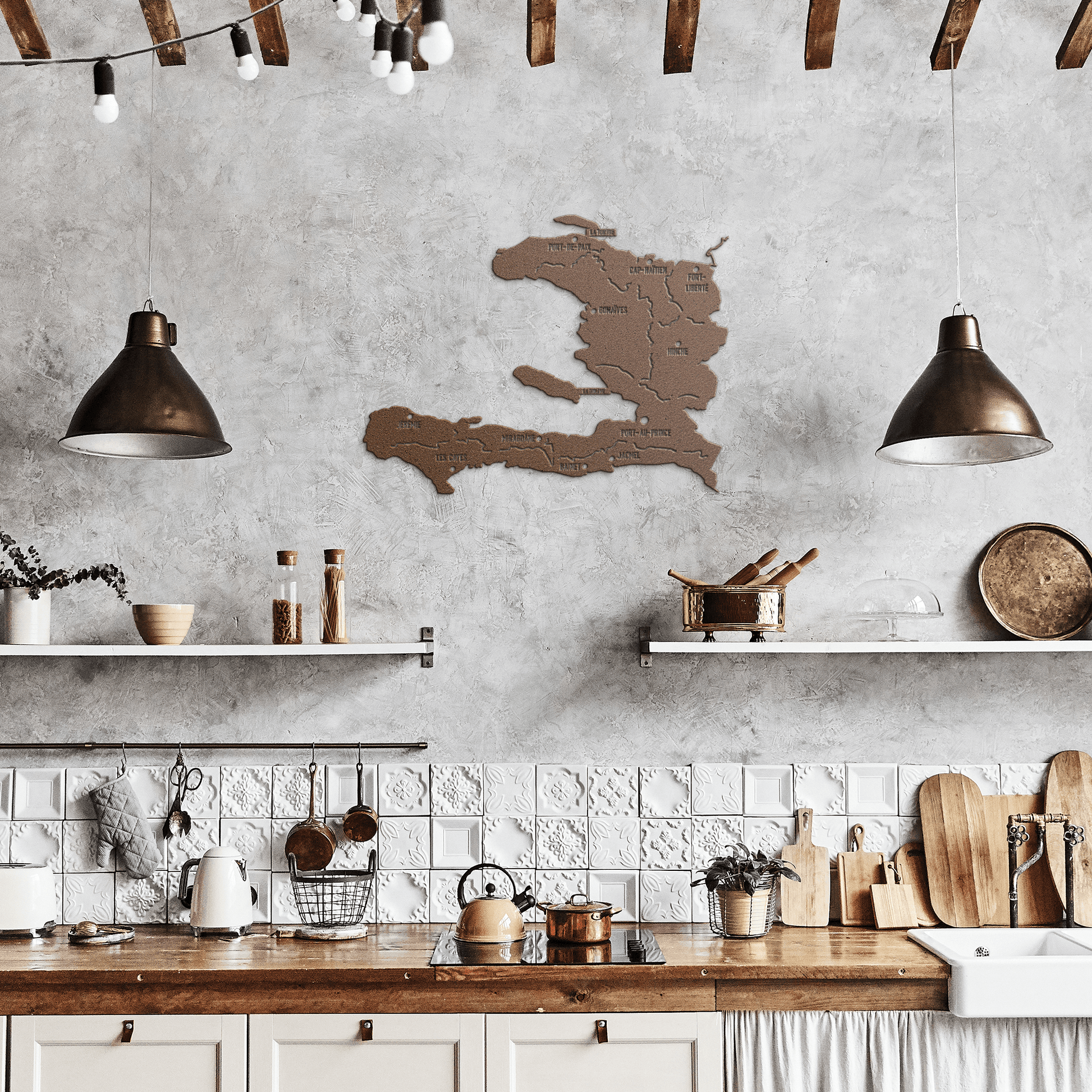 new metal sign map haiti - Haitianbuy