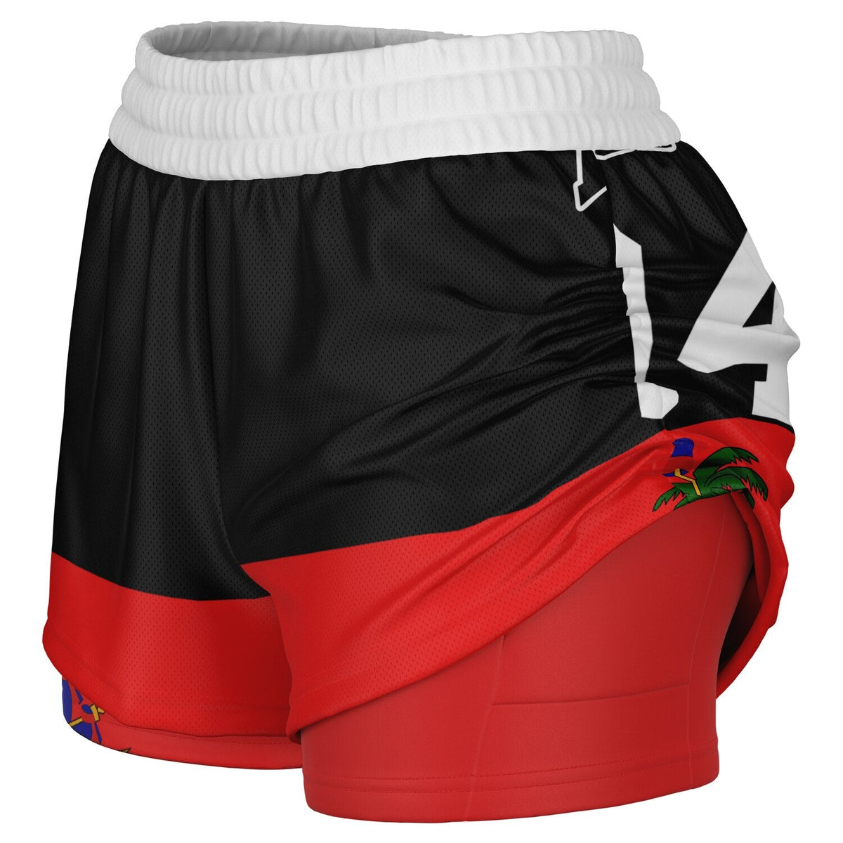 Women's 2-in-1 Shorts - AOP np - Haitianbuy