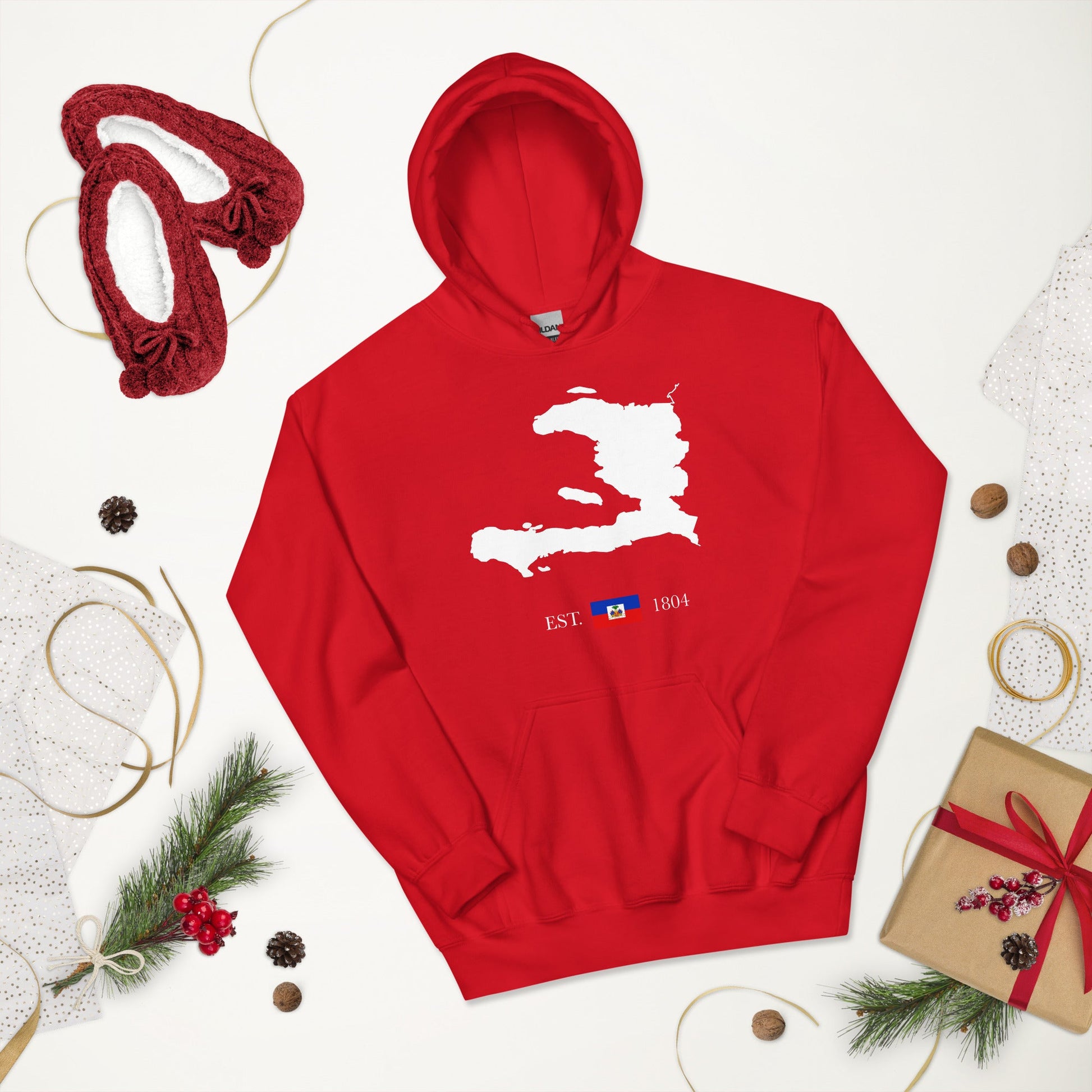 01-Haiti Map EST. 1804 Unisex Hoodie - Haitianbuy