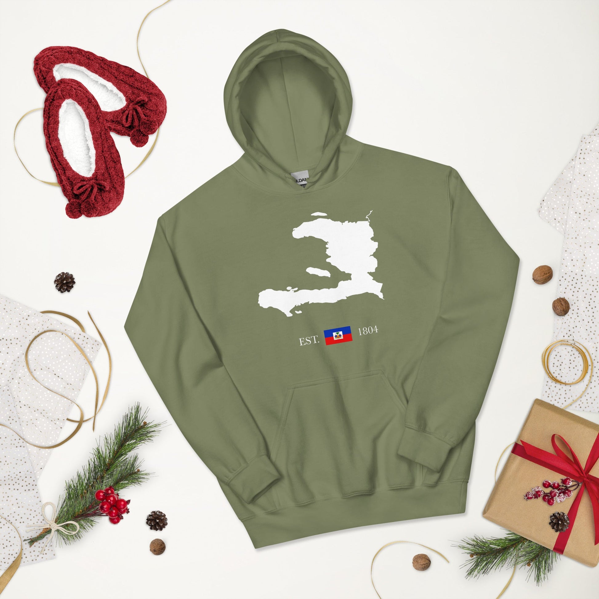 01-Haiti Map EST. 1804 Unisex Hoodie - Haitianbuy
