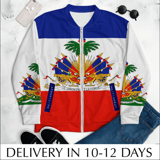 09-RED 6 BLUE HAITIAN Unisex Bomber Jacket - Haitianbuy