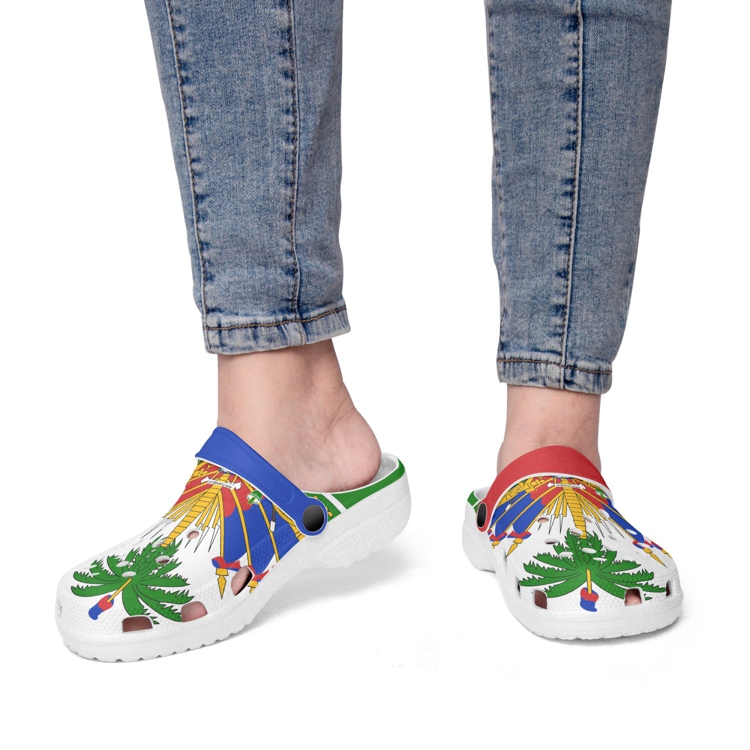 Coat of arms of Haiti All Over Printed Clogs - Haitianbuy